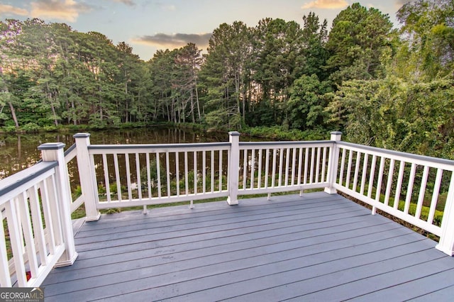 4222 Honey Creek Way, Powder Springs, GA 30127 - wooden deck featuring a view of trees