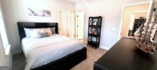 view of carpeted bedroom