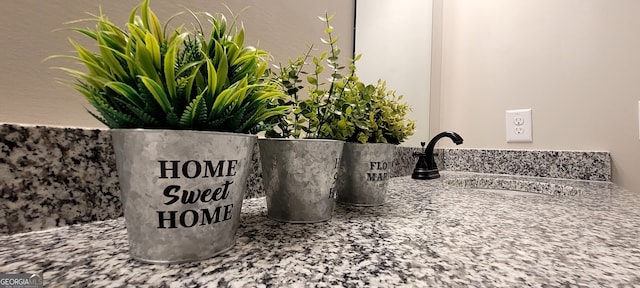 interior details featuring sink