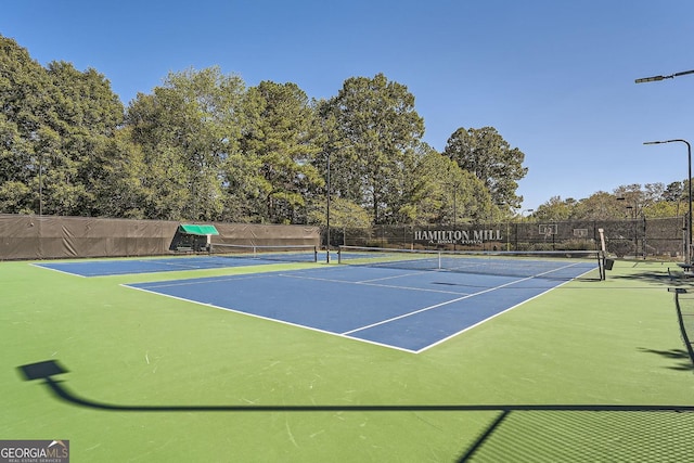 view of tennis court