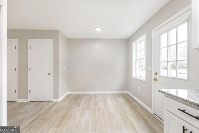 interior space featuring light hardwood / wood-style floors