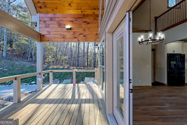 view of wooden terrace