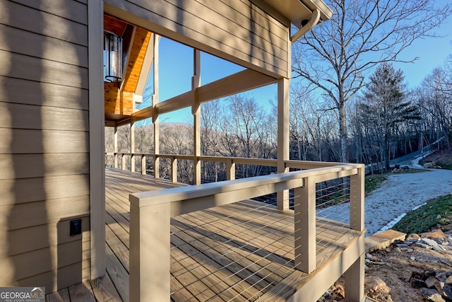 view of wooden terrace