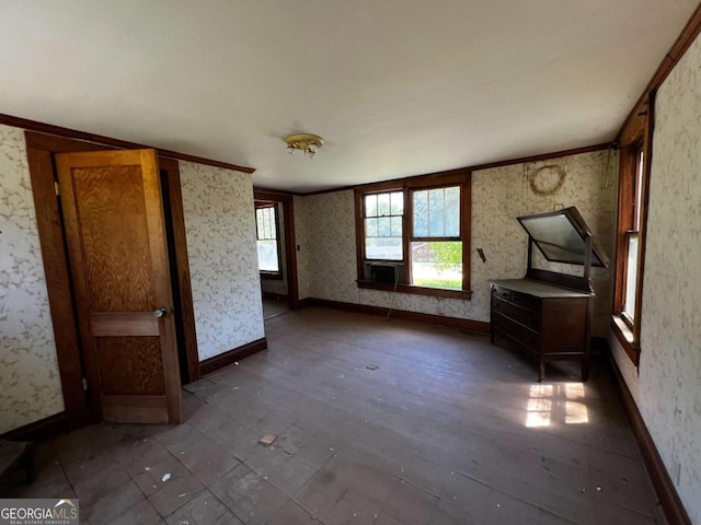 unfurnished bedroom featuring dark hardwood / wood-style flooring