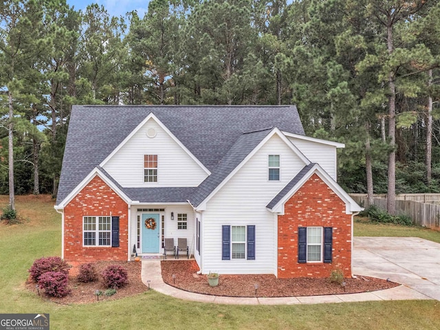 front of property with a front yard