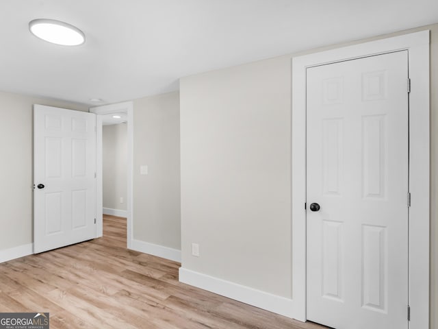 empty room featuring light hardwood / wood-style flooring