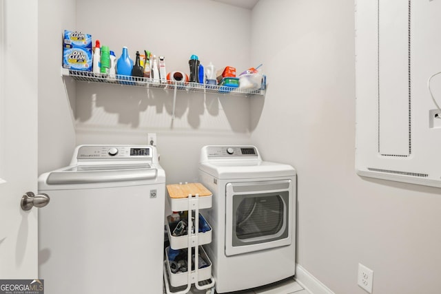 laundry area with washer and dryer