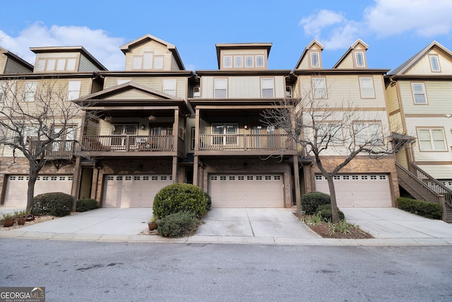 view of property with a garage