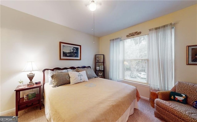 view of carpeted bedroom