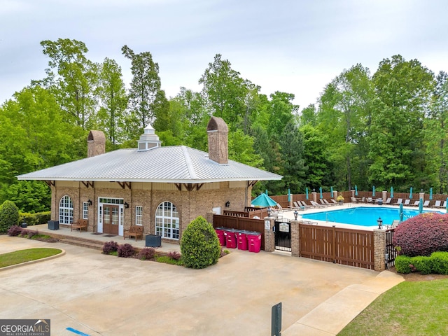 view of pool with a patio