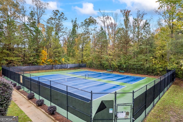 view of tennis court