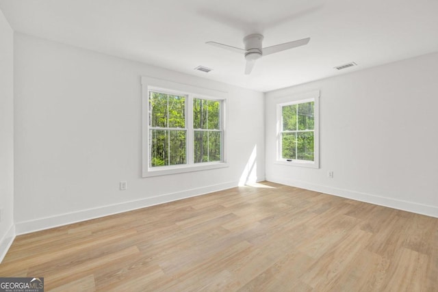 4226 Quail Creek Dr, Flowery Branch, GA 30542 - spare room with light wood-type flooring and ceiling fan