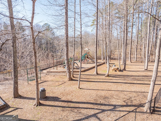 exterior space featuring a playground