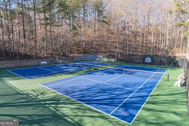 view of sport court