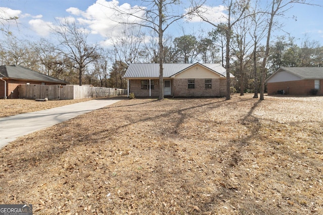 view of ranch-style home