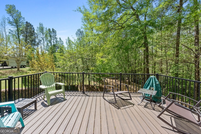 view of wooden deck