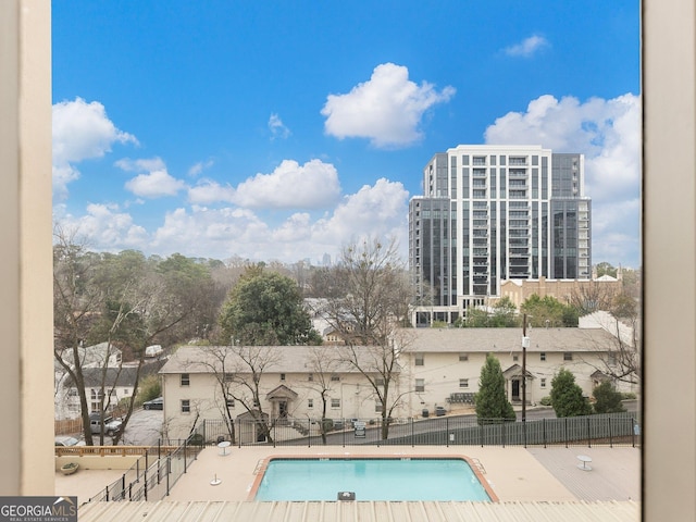 view of pool featuring a patio area