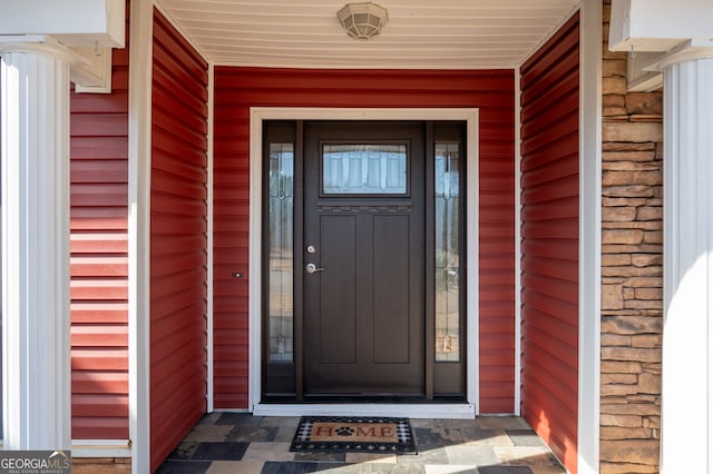 view of doorway to property