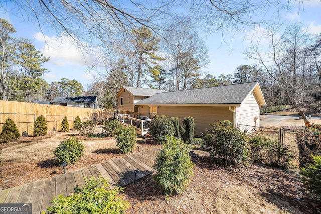 exterior space with a wooden deck