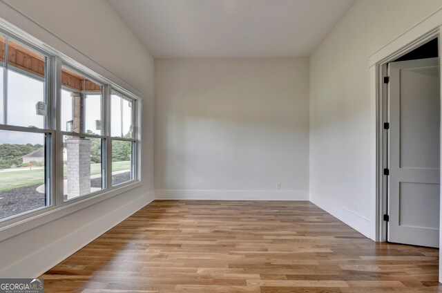 empty room featuring light hardwood / wood-style flooring