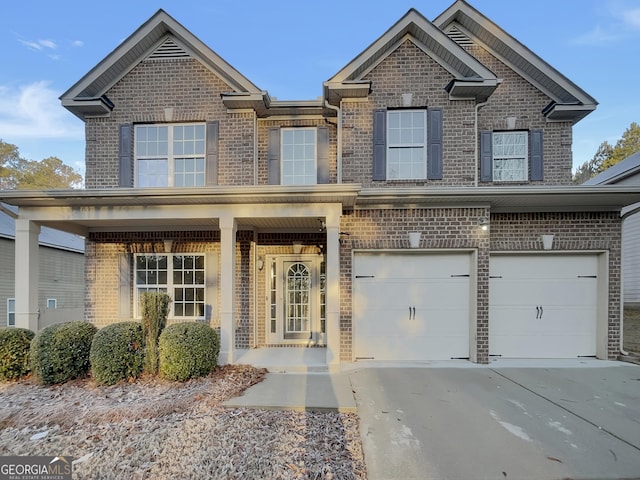 view of front of home featuring a garage