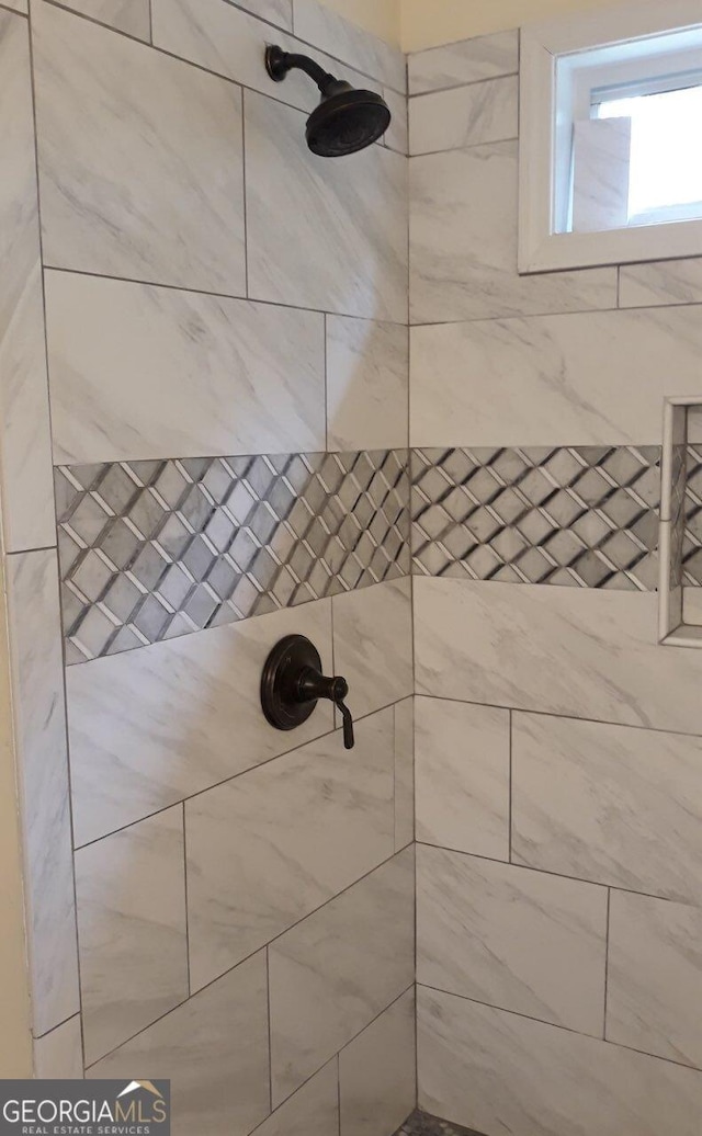 room details with tiled shower