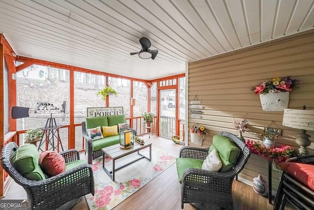 view of sunroom / solarium