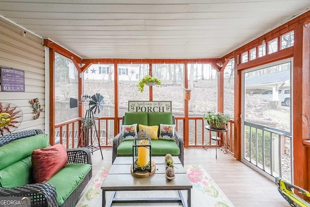 sunroom featuring plenty of natural light