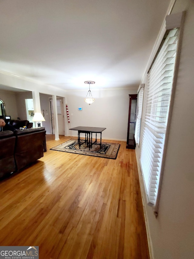 dining area featuring light hardwood / wood-style floors