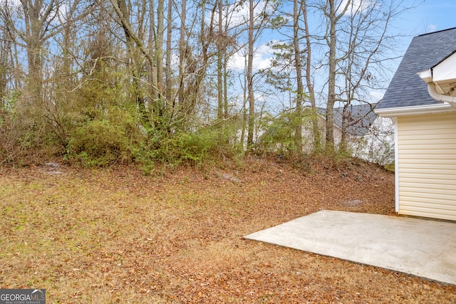 view of yard with a patio area