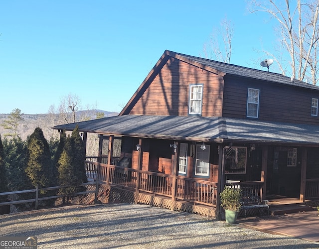 farmhouse with covered porch