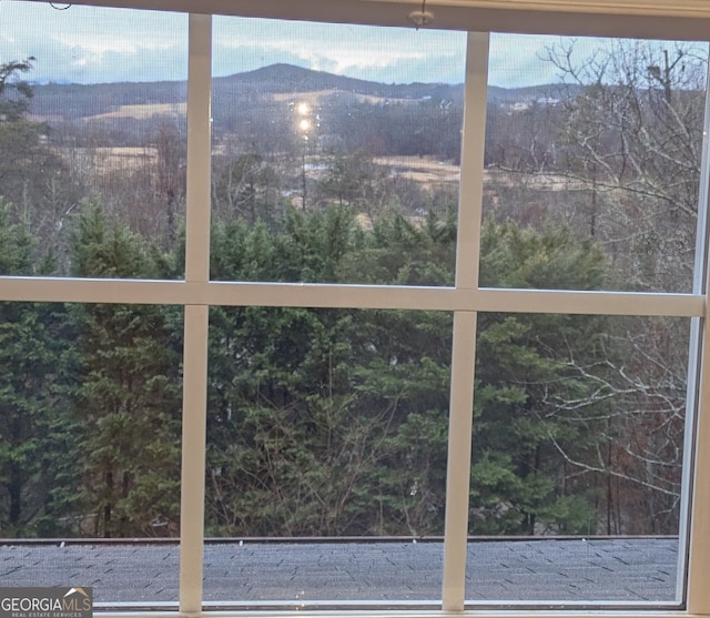 room details featuring a mountain view