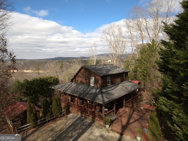 view of home's exterior featuring covered porch