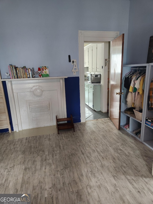 living room featuring light hardwood / wood-style floors