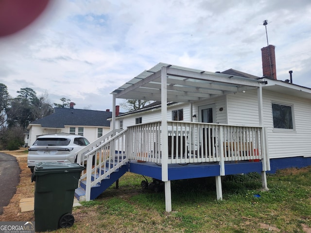 exterior space with a deck