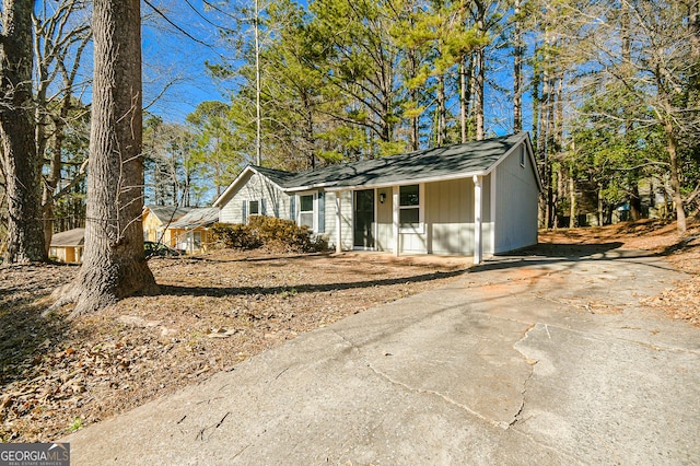 view of ranch-style home