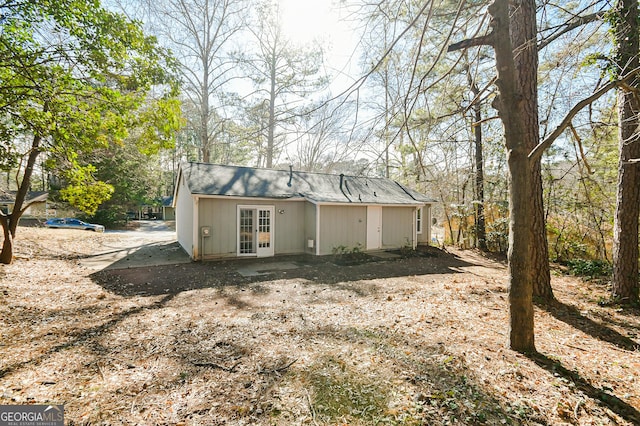 rear view of house with french doors