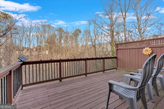 view of wooden deck