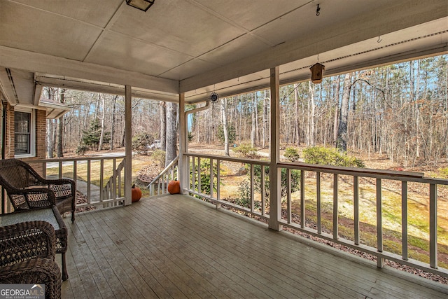 view of sunroom / solarium