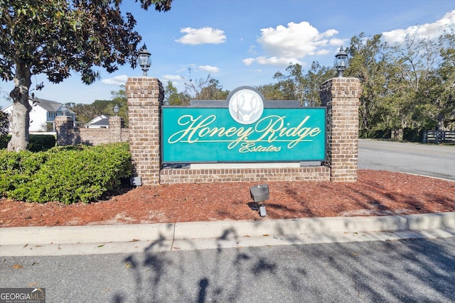 view of community sign