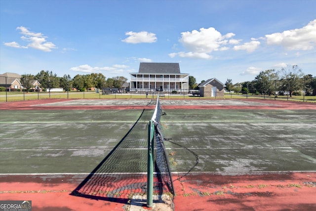 view of tennis court