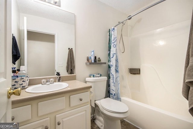 118 Gilberts Way, Temple, GA 30179 - full bath featuring toilet, vanity, and shower / bath combo with shower curtain