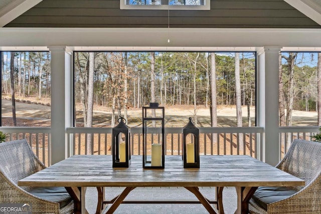 view of sunroom