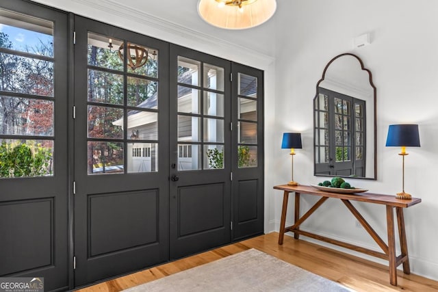 entryway featuring hardwood / wood-style floors