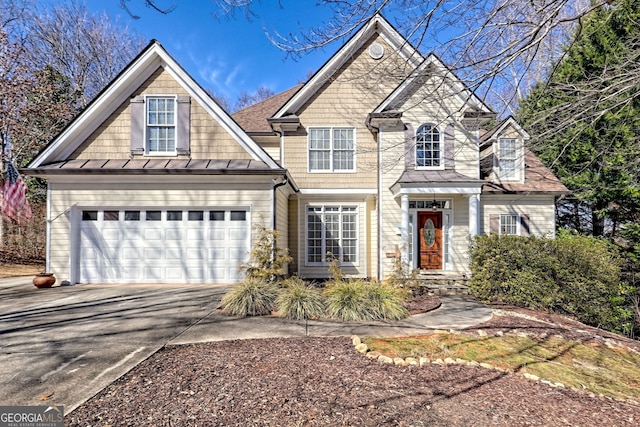 view of front of house featuring a garage