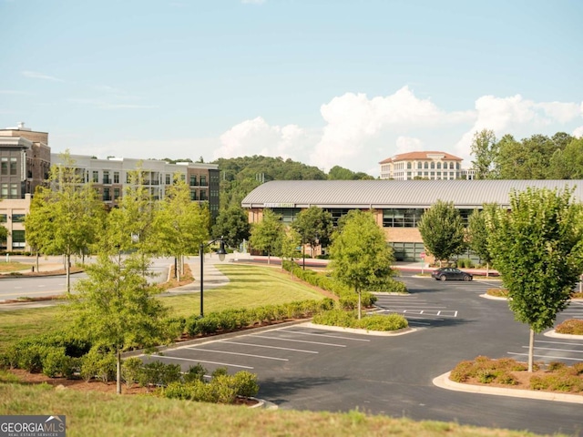 view of parking / parking lot