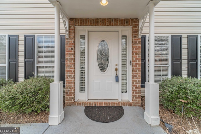 view of doorway to property