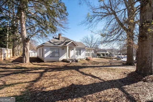 view of rear view of property