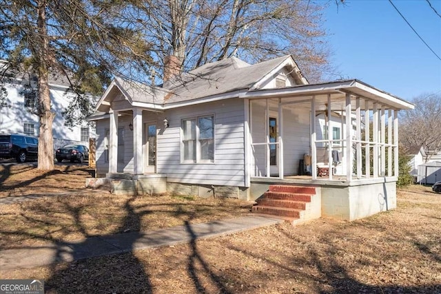 bungalow featuring a porch