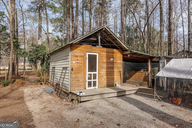 view of outbuilding